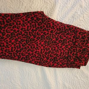 Michael Kors Red Leopard Pants
